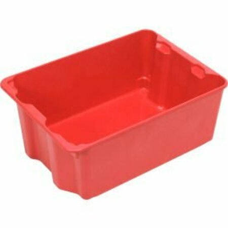 MFG TRAY Molded Fiberglass Nest and Stack Tote 780608 - 25-1/4" x 18" x10", Pkg Qty 5, Red 7806085280